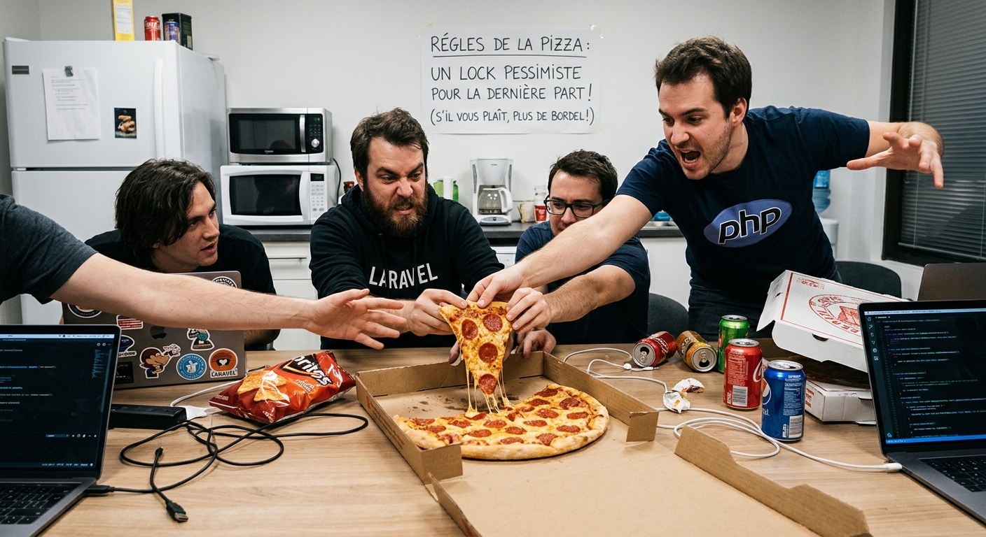 Pessimistic vs Optimistic Lock: Concurrency Management Explained with Pizza (and Laravel Code)
